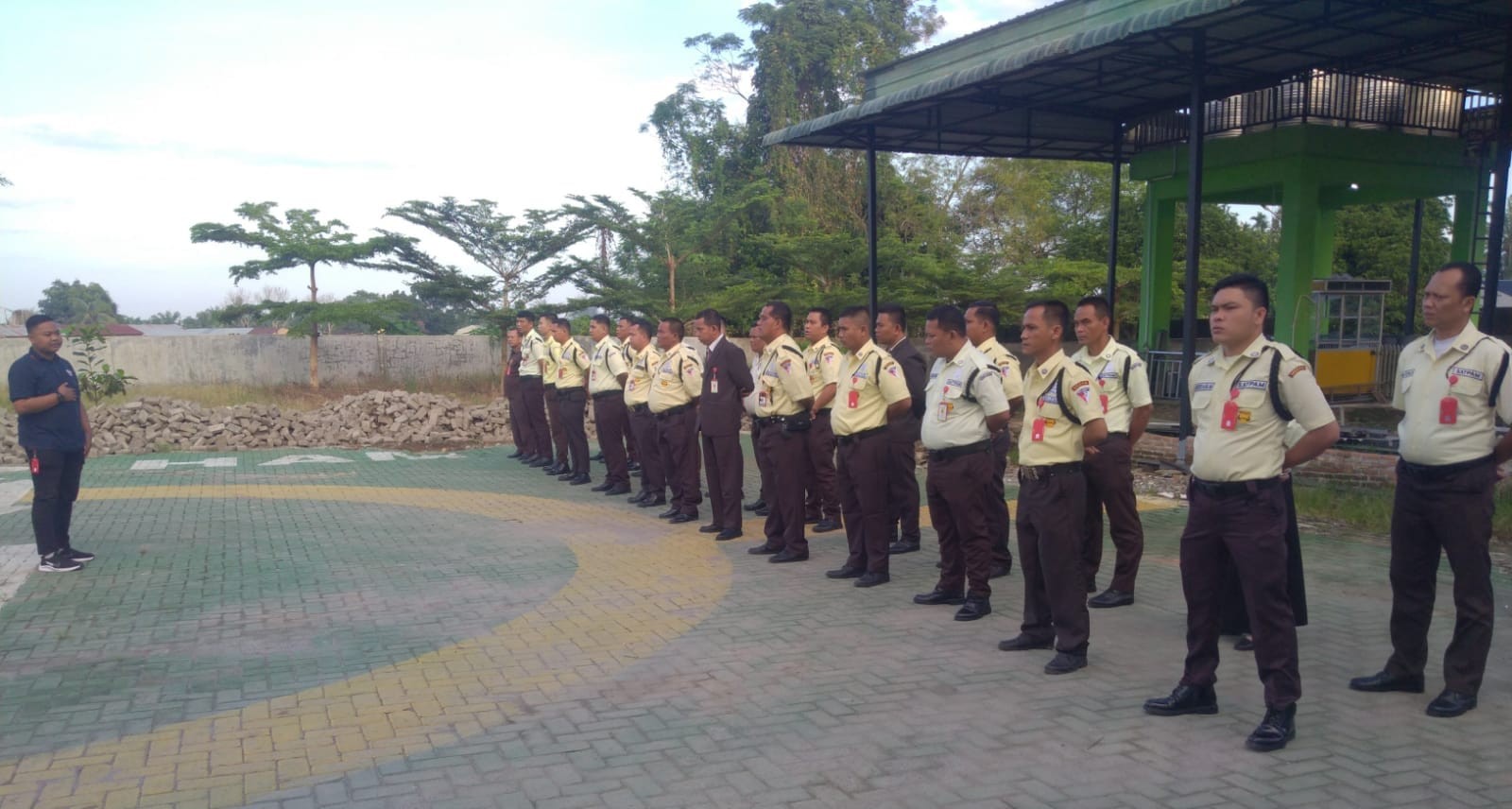 Apel pagi personel Satpam GBS